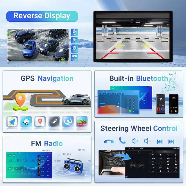 Alt view image 4 of 4 - 13.1" 2K Car Radio for Honda Odyssey 2005-2010 Stereo with Wireless Carplay Android Auto, 4+64GB Upgrade Honda Odyssey with GPS Navigation Bluetooth WiFi Rear Camera Split Screen