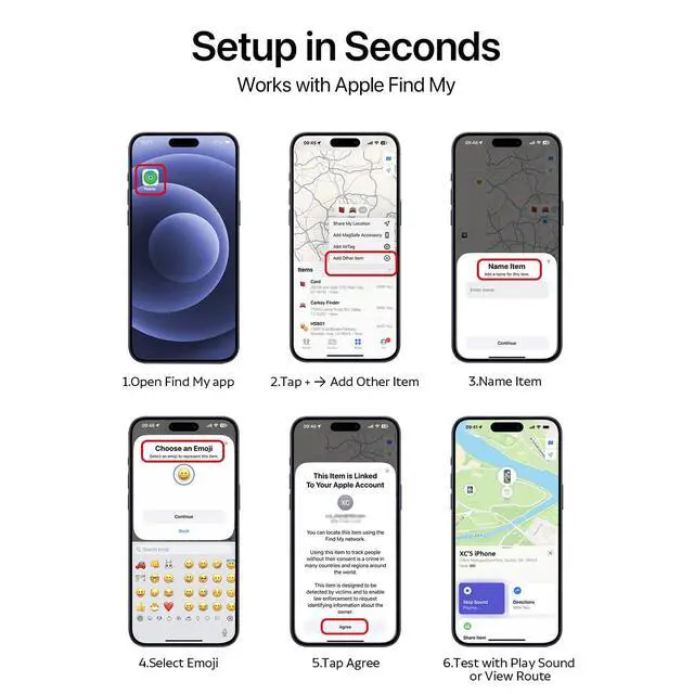Alt view image 2 of 4 - Wallet Tracker Card Smart Tag 4 Pack, Apple MFi Certified Bluetooth Finder, Wireless Charging Slim Item Locator, IP67 Waterproof, Works with Apple Find My for Keys, Bags, Passport, iOS Only