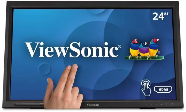 Main image of TD2423D 24 Inch 1080p Touch Screen Monitor, 10-Point Multi IR Touch for Retail POS and Kiosk, 7H Scratch-Resistant Glass, Eye Care, 100x100mm VESA Compatible, HDMI, VGA, DisplayPort, USB Hub