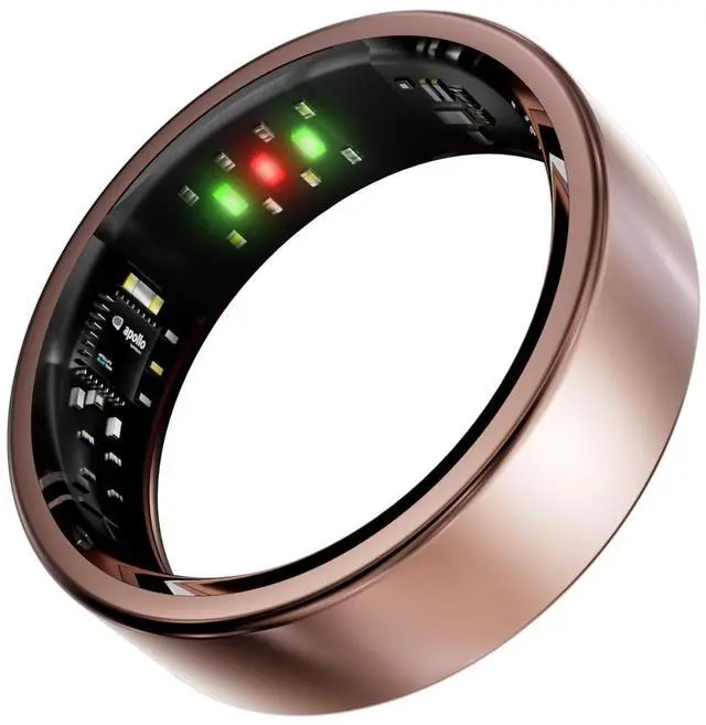 Main image of Titanium Smart Ring, Sleep & Activity Tracking Ring with Heart Rate, HRV, Stress Insights, 7-Day Battery Life, No Subscription, IP68 Waterproof, iOS & Android Compatible (Rose Gold, 11)