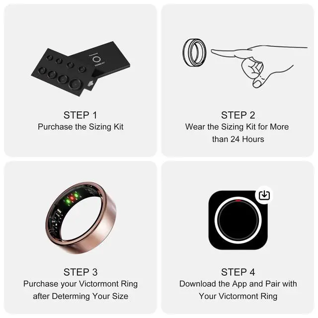 Alt view image 2 of 4 - Titanium Smart Ring, Sleep & Activity Tracking Ring with Heart Rate, HRV, Stress Insights, 7-Day Battery Life, No Subscription, IP68 Waterproof, iOS & Android Compatible (Rose Gold, 11)