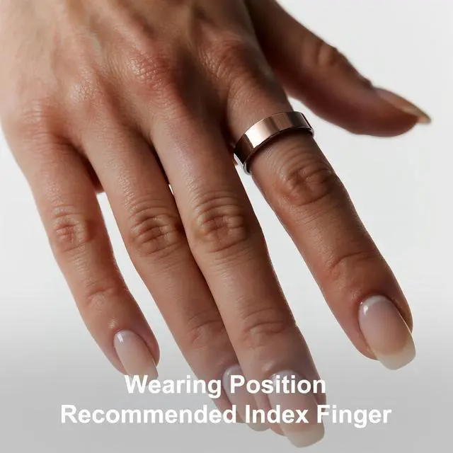 Alt view image 3 of 4 - Titanium Smart Ring, Sleep & Activity Tracking Ring with Heart Rate, HRV, Stress Insights, 7-Day Battery Life, No Subscription, IP68 Waterproof, iOS & Android Compatible (Rose Gold, 11)