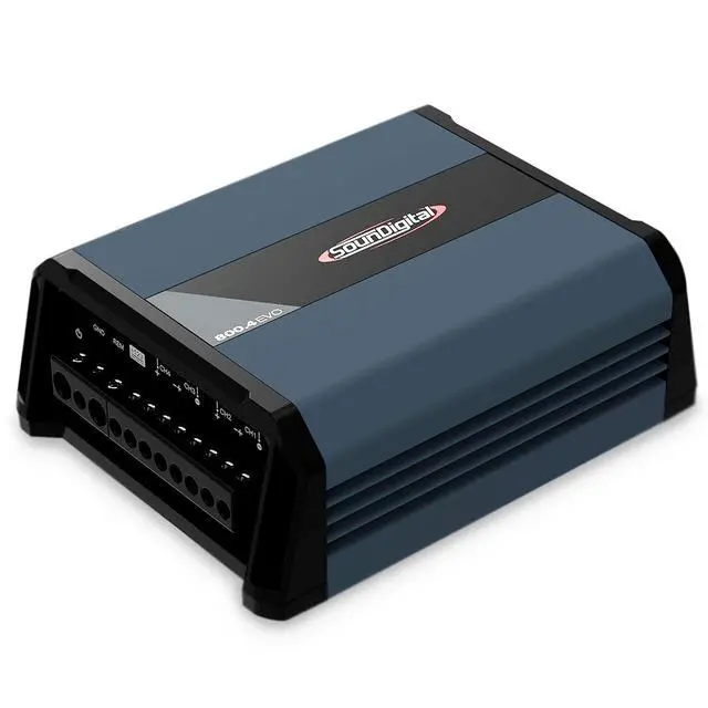 Alt view image 4 of 4 - Car Full Range Amplifier 800 - 4 Channels 800 Watts RMS 4 Ohm - Compact Size - Professional Quality - 2025 Best Performance Award