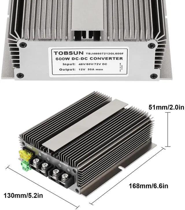 Alt view image 3 of 4 - 600W High Power Voltage Reducer DC 48V 60V 72V Step Down to DC 12V 50A Buck Converter Waterproof Module Car Truck Power Regulator Transformer