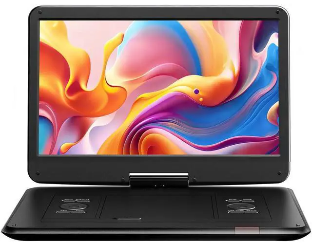 Main image of 17.5" Portable DVD Player with 15.6" HD Swivel Screen for for Kids Elderly, 6 Hours Working Time with Built-in Battery, Dual Stereo Speakers, USB/SD/TV Sync/Multiple Disc Formats, Black