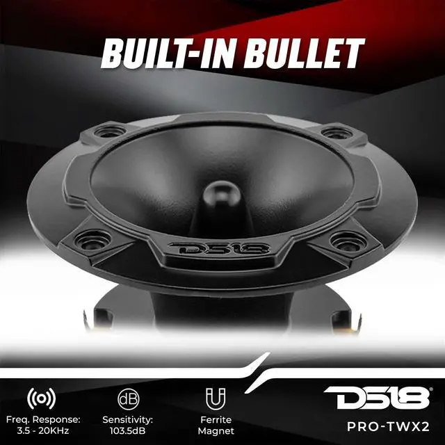 Alt view image 3 of 4 - PRO-TWX2 3.78" Super Bullet Tweeter with 1" Aluminum Voice Coil 240 Watts 4 Ohms (2 Speakers Included)