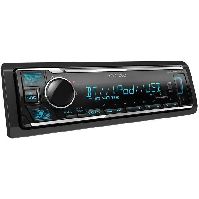 Alt view image 2 of 3 - KMM-BT332U Bluetooth Single DIN Car Stereo with USB Port, AM/FM Radio, MP3 Player, Multi Color LCD, Detachable Face, Built in Amazon Alexa, Compatible with SiriusXM Tuner