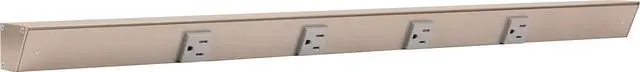 Main image of Task Lighting APT Angled Power Strip 30 inch, 4 Receptacles, Satin Nickel