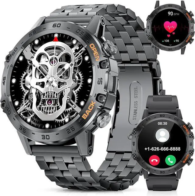 Main image of Military Smart Watch for Men(Answer/Dial Calls),1.39''HD Touchscreen,100 Sports Modes, 5ATM Waterproof Fitness Watch,with Blood Pressure/Heart Rate/SpO2 Smart Watch for Android/iOS