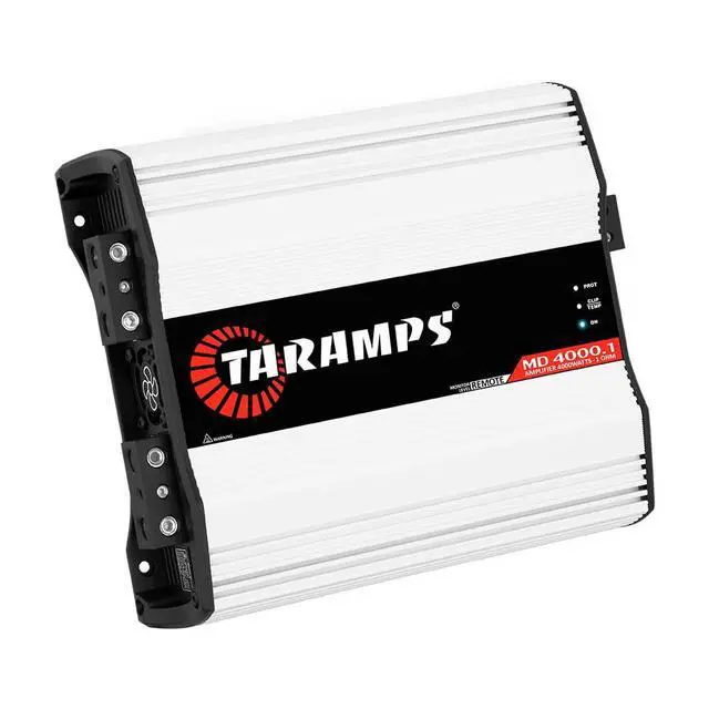 Alt view image 2 of 4 - Taramps MD 4000.1 1 Ohm Car Audio Amplifier, 4000W RMS Full Range Digital Monoblock Class D Mosfet Amp, Crossover High/Low Pass Filter, Bass Boost, Gain Control LED Power Indicator, High Performance
