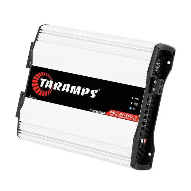 Alt view image 3 of 4 - Taramps MD 4000.1 1 Ohm Car Audio Amplifier, 4000W RMS Full Range Digital Monoblock Class D Mosfet Amp, Crossover High/Low Pass Filter, Bass Boost, Gain Control LED Power Indicator, High Performance