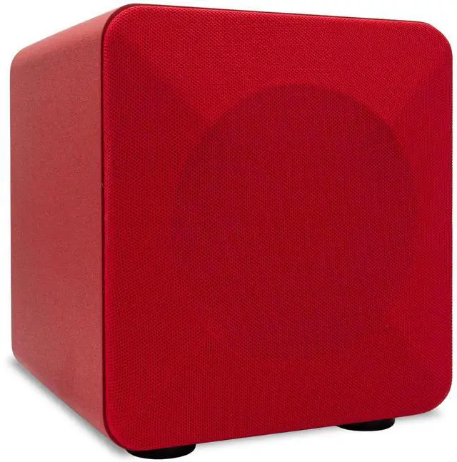 Main image of S6 Powered Subwoofer Compact 6 Inch Subwoofer for Desktop Speakers, Gaming, Music, Movies and Home Audio - Red