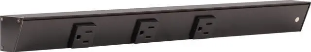 Main image of Task Lighting APT Angled Power Strip 18 inch Right, 3 Receptacles, Black