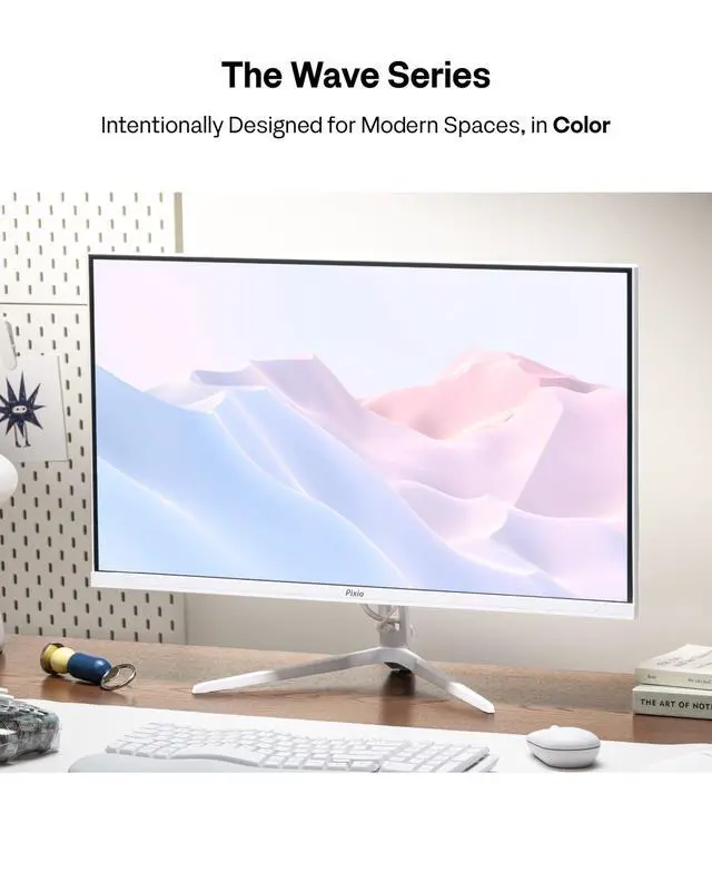 Alt view image 2 of 6 - PX246 Wave White 24 inch 120Hz Refresh Rate FHD 1080p Resolution IPS Panel 4ms GTG Response Time Gaming Monitor with Adaptive Sync
