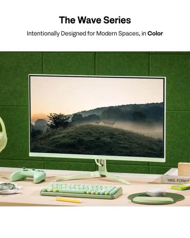 Alt view image 2 of 6 - PX246 Wave Mint Green 24 inch 120Hz Refresh Rate FHD 1080p Resolution IPS Panel 4ms GTG Response Time Gaming Monitor with Adaptive Sync