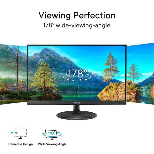 Alt view image 5 of 6 - 22 Eye Care Monitor (VP229QF) 100Hz, IPS, Full HD, 99% sRGB, Frameless, Adaptive-Sync, DisplayPort, HDMI, Low Blue Light, Flicker Free, Wall Mountable