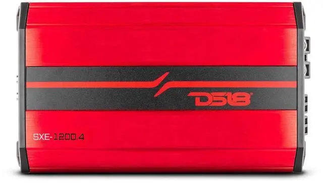 Alt view image 5 of 6 - SXE-1200.4/RD Car Amplifier Stereo Full-Range Class A/B 4-Channel 60x4 RMS @4 OHM 1200 Watts - Powerful and Compact Amp for Speakers in Car Audio System