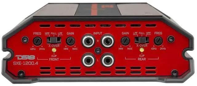 Alt view image 6 of 6 - SXE-1200.4/RD Car Amplifier Stereo Full-Range Class A/B 4-Channel 60x4 RMS @4 OHM 1200 Watts - Powerful and Compact Amp for Speakers in Car Audio System