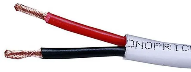 Main image of Speaker Wire - CL2 Rated, 2-Conductor, 14AWG, PVC Jacket Material, 99.9% Oxygen-Free Pure Bare Copper, 500 Feet, White