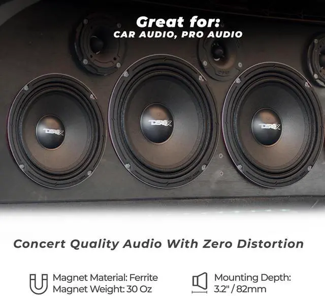 Alt view image 3 of 6 - PRO-X8M Loudspeaker - 8", Midrange, Red Steel Basket, 550W Max, 275W RMS, 8 Ohms - Premium Quality Audio Door Speakers for Car or Truck Stereo Sound System (1 Speaker), Classic