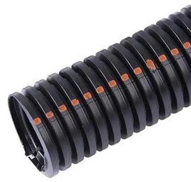 Alt view image 4 of 4 - 2" UV Rated Flame Retardant Wire Loom Black Nylon Split Tubing Cable Hose - 100 Feet
