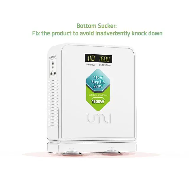 Alt view image 6 of 6 - 1600W Step Up Voltage 110v to 220v Converter, Heavy Duty Power Converter 110v to 220v, Power Transformer with Auto Mode, Step Up 110v to 220v - Europe to US Voltage Converter