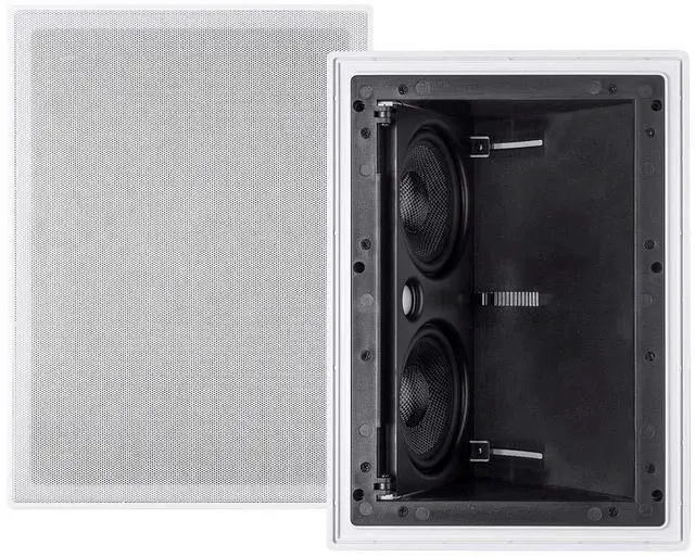 Main image of 2-way Carbon Fiber In-Wall Surround Speaker - Dual 5.25 Inch (Single) Vari-Angled With Paintable Grille - Alpha Series Black
