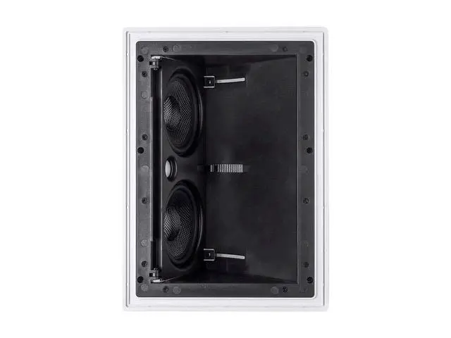 Alt view image 3 of 6 - 2-way Carbon Fiber In-Wall Surround Speaker - Dual 5.25 Inch (Single) Vari-Angled With Paintable Grille - Alpha Series Black