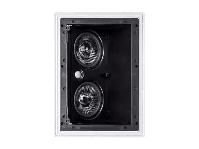 Alt view image 5 of 6 - 2-way Carbon Fiber In-Wall Surround Speaker - Dual 5.25 Inch (Single) Vari-Angled With Paintable Grille - Alpha Series Black