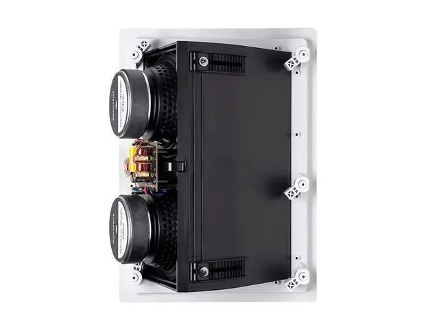 Alt view image 6 of 6 - 2-way Carbon Fiber In-Wall Surround Speaker - Dual 5.25 Inch (Single) Vari-Angled With Paintable Grille - Alpha Series Black