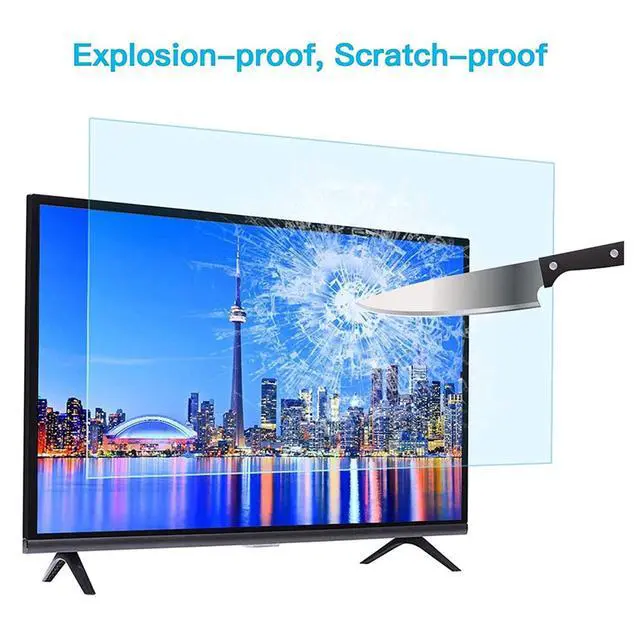 Alt view image 5 of 6 - XRRX 43-65 Inch TV Screen Protector, Frosted Matte Anti Glare Outdoor/Indoor Anti Blue LightDustproof Filter Film, Relieve Eye Strain and Sleep Better, for LCDLED4K OLED / 55in 1211x682mm