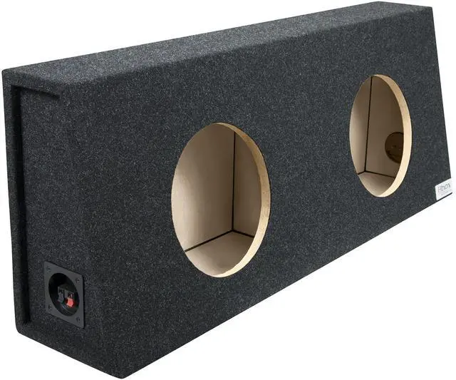 Main image of Bbox Dual 10 Inch Sealed Subwoofer Enclosure - Car Subwoofer Boxes & Enclosures - Premium Subwoofer Box Improves Audio Quality, Sound & Bass - Red & Black Spring Terminals - Charcoal