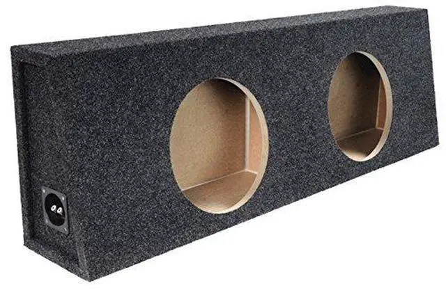 Alt view image 4 of 6 - Bbox Dual 10 Inch Sealed Subwoofer Enclosure - Car Subwoofer Boxes & Enclosures - Premium Subwoofer Box Improves Audio Quality, Sound & Bass - Red & Black Spring Terminals - Charcoal