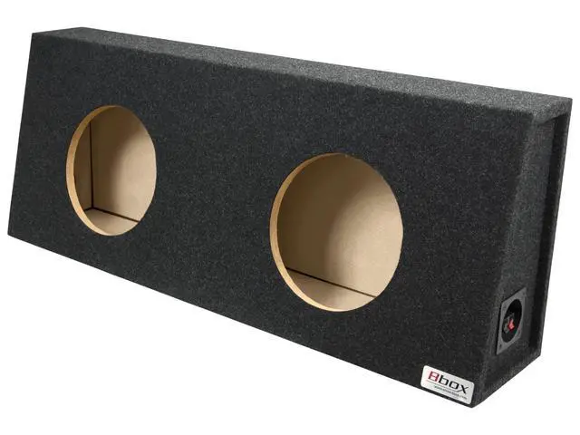 Alt view image 5 of 6 - Bbox Dual 10 Inch Sealed Subwoofer Enclosure - Car Subwoofer Boxes & Enclosures - Premium Subwoofer Box Improves Audio Quality, Sound & Bass - Red & Black Spring Terminals - Charcoal