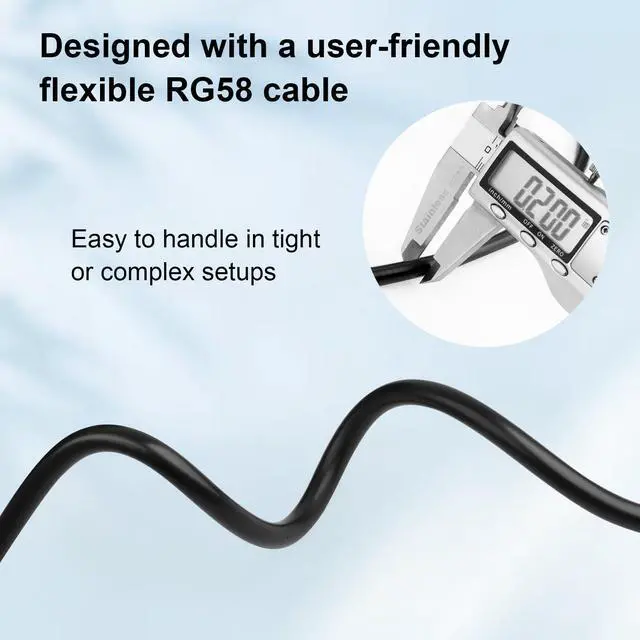 Alt view image 4 of 5 - RG58 Coaxial Cable - 50 Ohm Shielded Cable for RF Communication, Ham Radio, and Antenna Applications 200FT