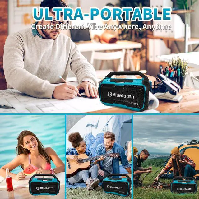 Alt view image 6 of 6 - Cordless Bluetooth Speaker Compatible with Makita 18V Max Batterty, 80W Portable Outdoor Wireless Boombox, Durable for Jobsites, Phone Holder Included(Tool Only)