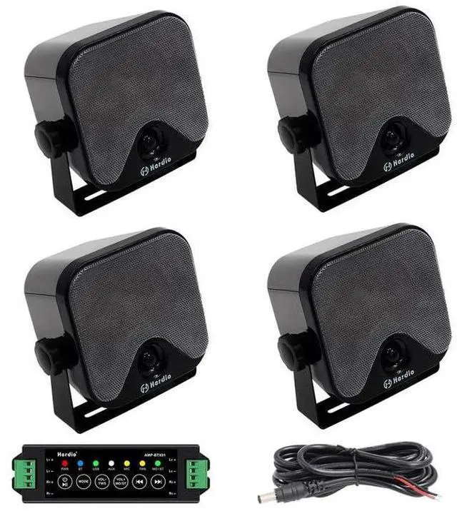 Main image of 4 Inch 240W Boat Marine Bluetooth Speakers Waterproof Outdoor Speakers for Golf Cart ATV UTV RZR Camper Tractor Boat Truck Jeep Courtyard Powersports,2 Pairs (Black)