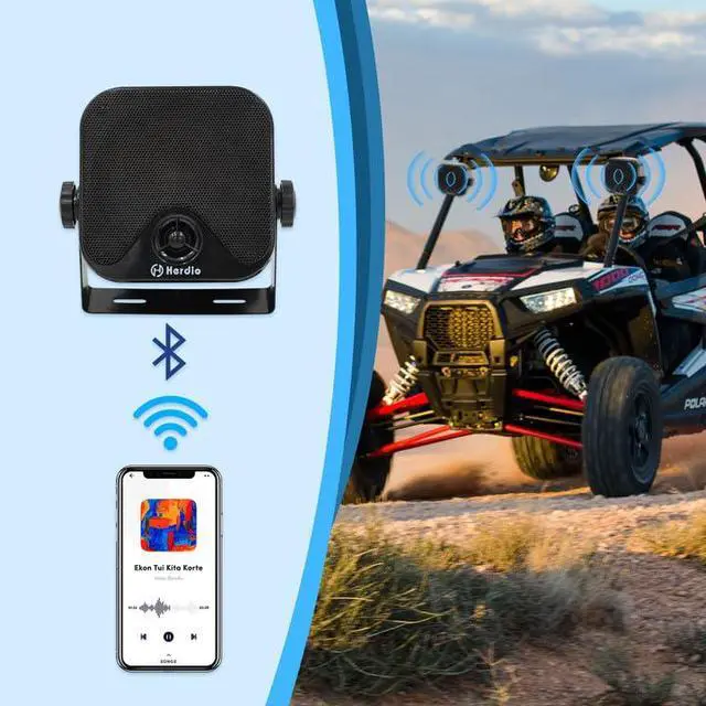Alt view image 2 of 6 - 4 Inch 240W Boat Marine Bluetooth Speakers Waterproof Outdoor Speakers for Golf Cart ATV UTV RZR Camper Tractor Boat Truck Jeep Courtyard Powersports,2 Pairs (Black)