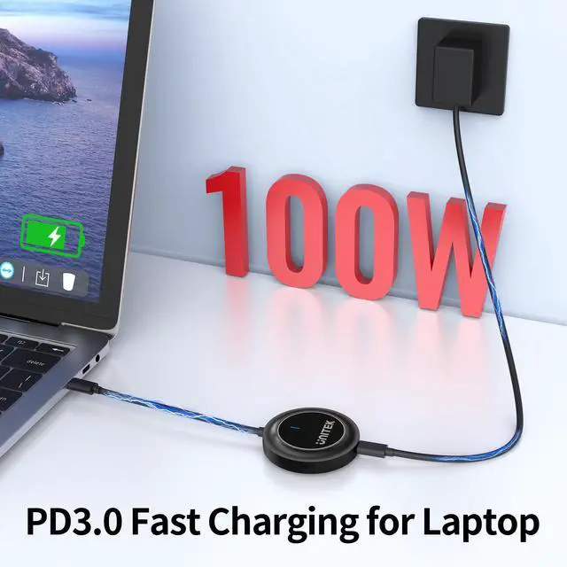 Alt view image 2 of 6 - Wireless HDMI Display Dongle Adapter with PD3.0 100W Charging Port- Portable USB C Wireless Mirroring Transmitter Stream Video to Monitor Projector for TV Phone Laptop iOS Android Windows