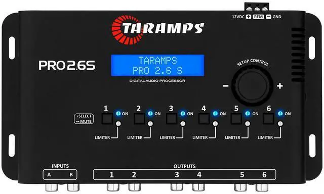 Main image of Pro 2.6S Digital Signal Processor Equalizer 3-band Graphic Equalization 6 Channels 18K Ohms(RCA) Output Impedance 47 Ohms Limiter Adjustable Car Audio System