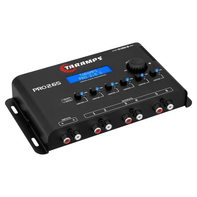 Alt view image 2 of 6 - Pro 2.6S Digital Signal Processor Equalizer 3-band Graphic Equalization 6 Channels 18K Ohms(RCA) Output Impedance 47 Ohms Limiter Adjustable Car Audio System