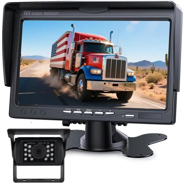 Main image of Backup Camera Monitor Kit,7" HD 1080P Monitor,IP69 Waterproof Rearview Reversing Rear View Camera for Truck Trailer Semi-Trailer Box Truck RV Pickup Truck,Easy Installation (Single Cam)