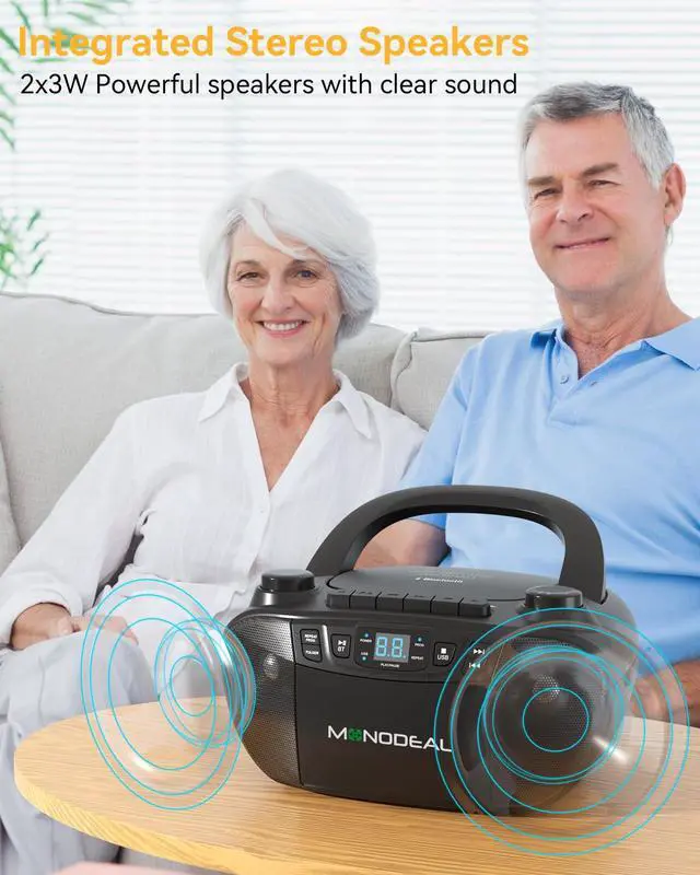 Alt view image 4 of 6 - Cassette Tape Player with AM FM Radio | Multi-Functional CD and Cassette Player Combo,Tape Recording,USB/AUX,AC/DC Power,Headphone Jack for Gift