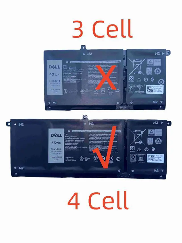 Alt view image 3 of 6 - DELL H5CKD 15V 53Wh Battery For Dell Latitude 3120 3140 3410 3510,Vostro 5300 5301 5401 5402 5501 5502,Inspiron 5300 5301 5401 5402 5408 5409 5501 5502 5508 5509,Inspiron 5400 5406 7405 7300 7306 etc