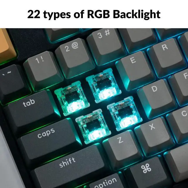 Alt view image 3 of 6 - C2 Pro Wired QMK/VIA Mechanical Keyboard Full Size Layout Custom Programmable Macro RGB Backlit with K Pro Brown Switch OEM Profile Double-Shot PBT Keycaps for Mac Windows Linux