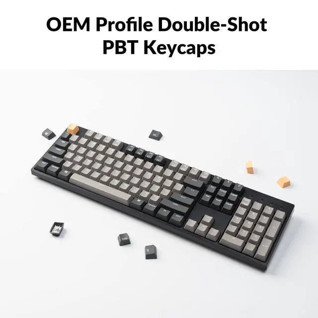 Alt view image 4 of 6 - C2 Pro Wired QMK/VIA Mechanical Keyboard Full Size Layout Custom Programmable Macro RGB Backlit with K Pro Red Switch OEM Profile Double-Shot PBT Keycaps for Mac Windows Linux