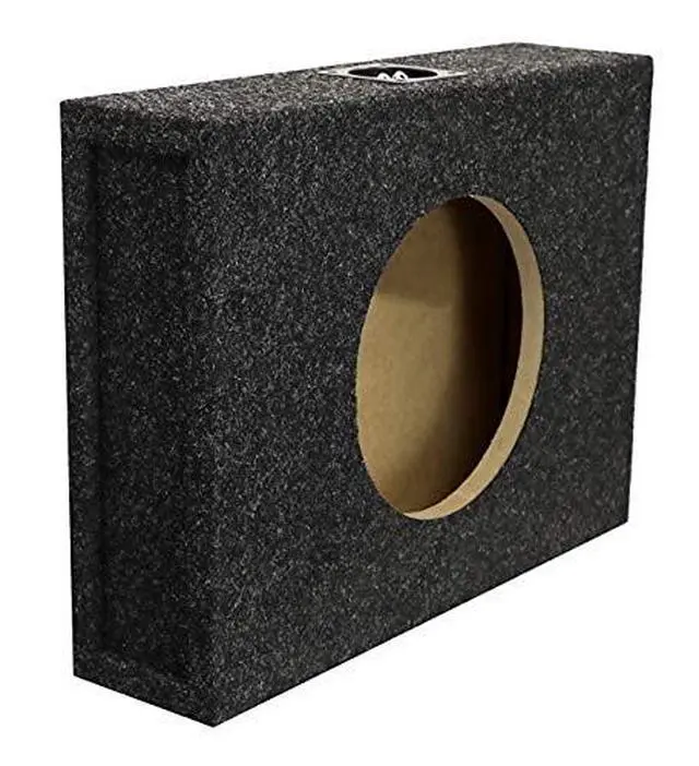 Alt view image 5 of 6 - Bbox 10" Single Sealed / Shallow Mount Subwoofer Enclosure Boxes & Enclosures - Pro Audio Tune - Premium Subwoofer Box Improves Audio Quality, Sound & Bass - Nickel Finish Terminals