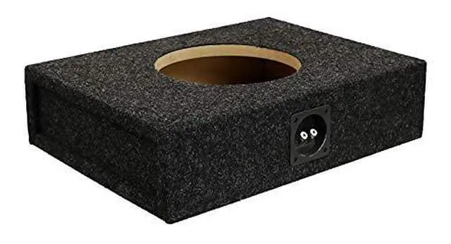 Alt view image 6 of 6 - Bbox 10" Single Sealed / Shallow Mount Subwoofer Enclosure Boxes & Enclosures - Pro Audio Tune - Premium Subwoofer Box Improves Audio Quality, Sound & Bass - Nickel Finish Terminals
