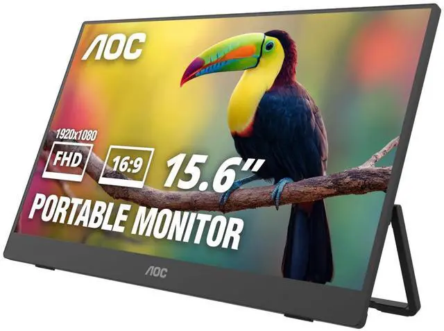 Main image of 16T30 Portable Monitor 15.6" FHD 1080p IPS Display, USB-C, Mini HDMI, Built in Speaker, Kickstand, Travel Monitor, Compatible with Laptops, MacBook and Gaming Console