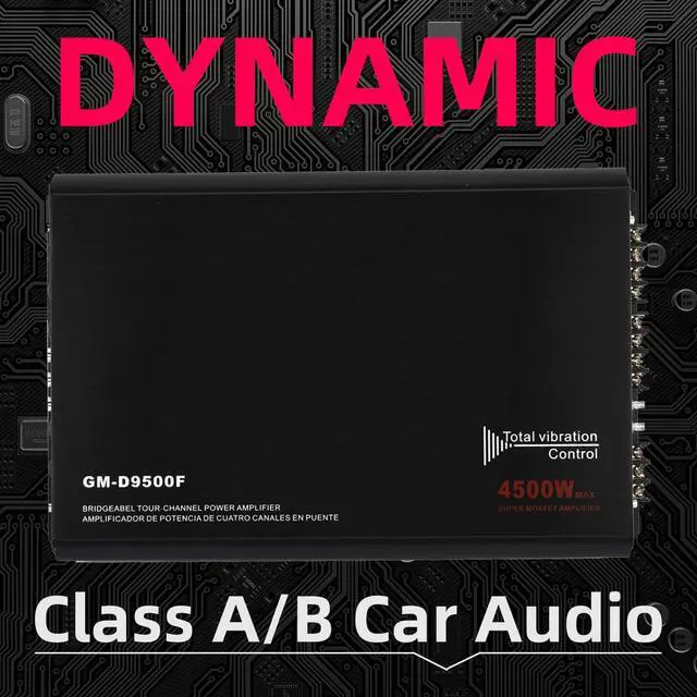 Alt view image 2 of 6 - 4-Channels 4500W Car Power Amplifier Class A/B Car Audio Stereo Amplifier